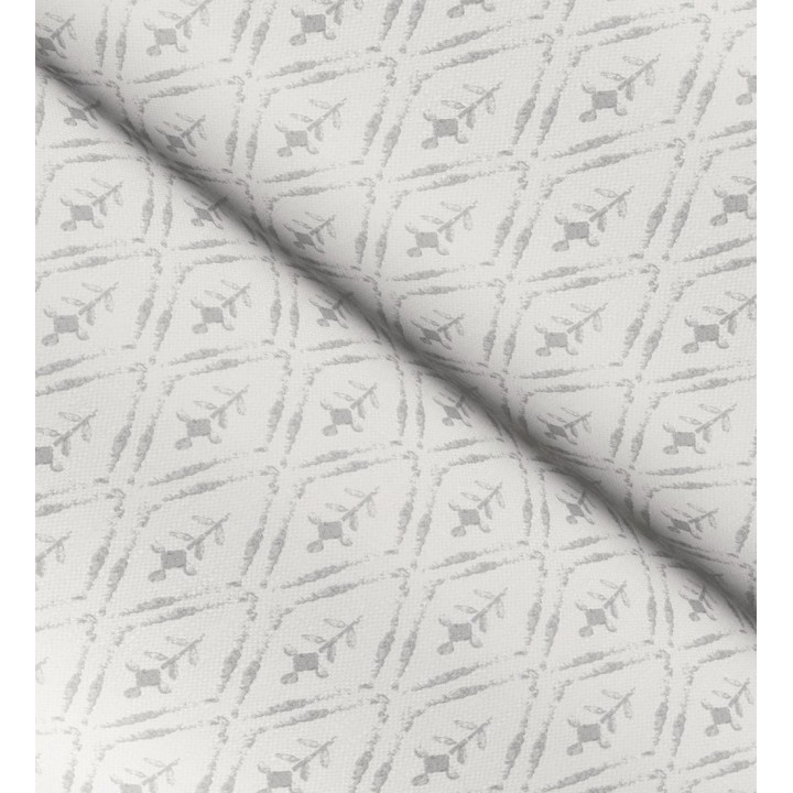 Papel pintado rombos en lienzo diseño ikat en tono gris oscuro - Skye Trellis 683711