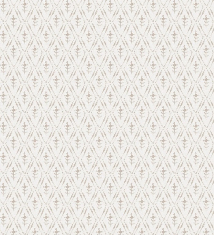 Papel pintado rombos sobre lienzo diseño ikat tonos beige - Skye Trellis 683712