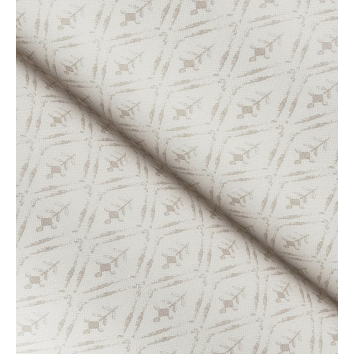 Papel pintado rombos en lienzo diseño ikat en tono beige - Skye Trellis 683712