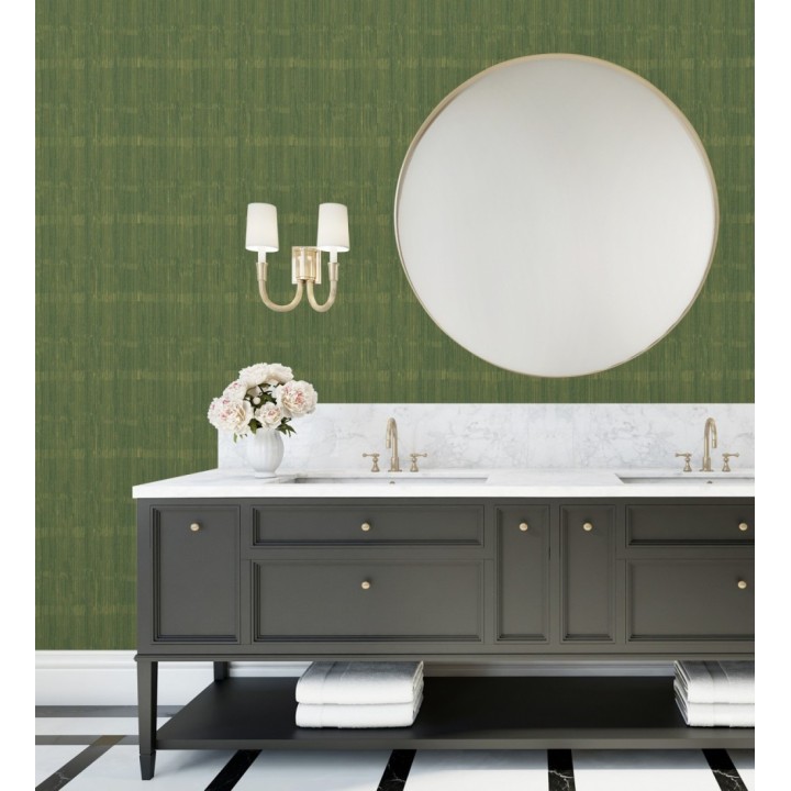 Papel pintado de seda vertical textura lisa color verde - Bath Subtle 683726