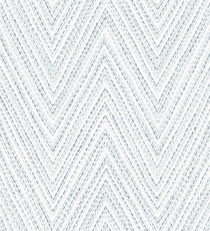 Papel pintado de espigas azul mediterráneo efecto textil bordado - Pembroke Woven 683728