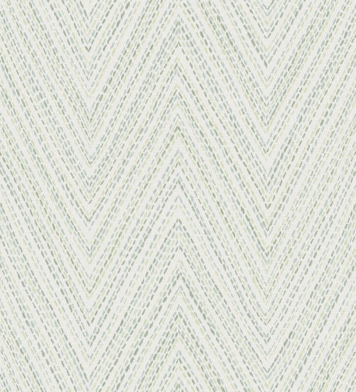 Papel pintado de espigas verde y celeste efecto textil bordado - Pembroke Woven 683730