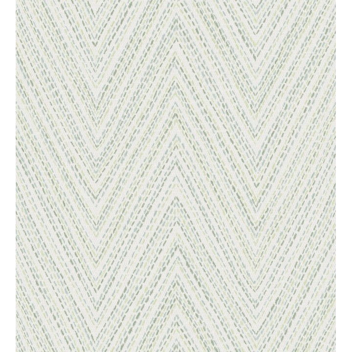 Papel pintado de espigas verde y celeste efecto textil bordado - Pembroke Woven 683730
