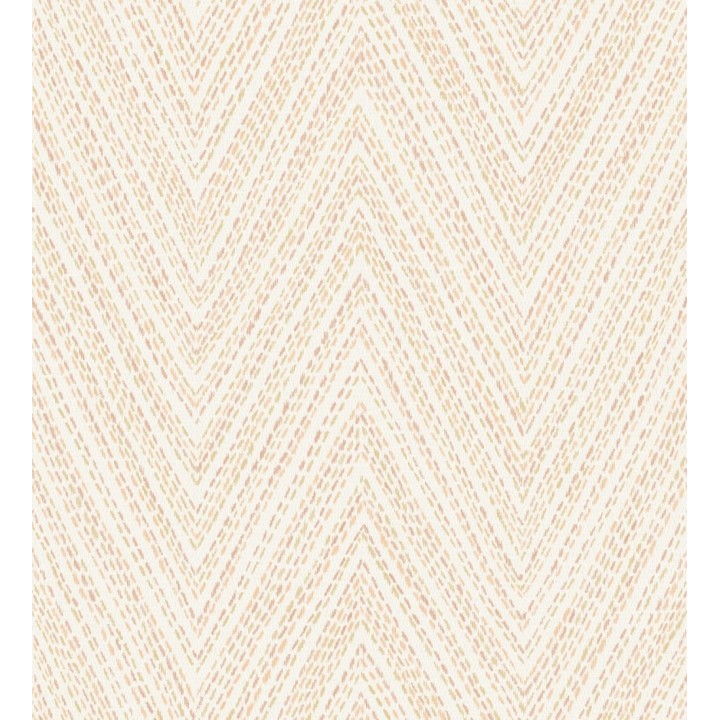 Papel pintado de espigas naranjas y verde efecto textil bordado - Pembroke Woven 683731