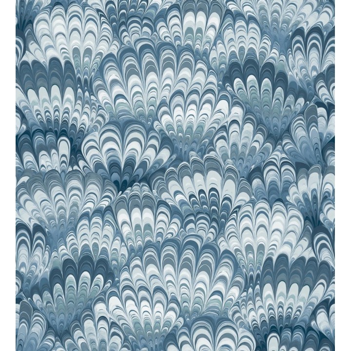 Papel pintado caleidoscopio de ondas tonos azules - Bloomsbury 683739