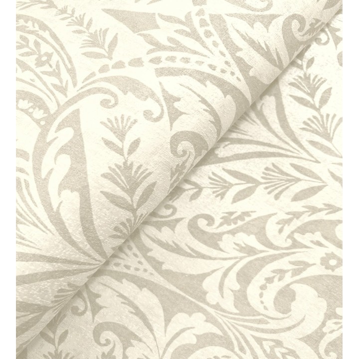 Papel pintado damasco étnico desgastado tonos beige tostado - Clarendon Heritage 683742