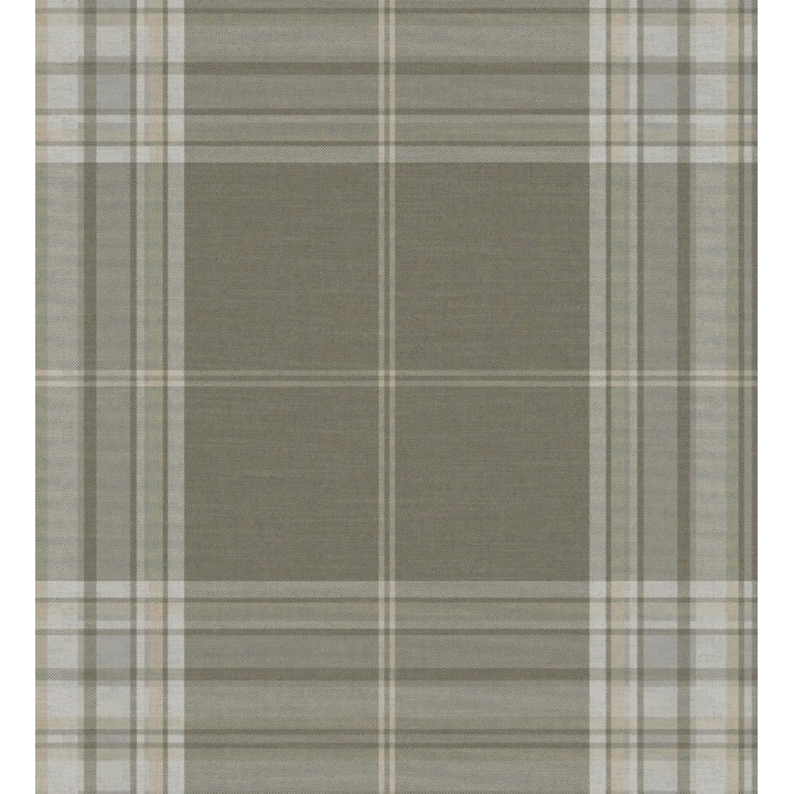 Papel pintado de cuadros escoceses con textura textil tonos visón - Edinburgh Glencheck 683744
