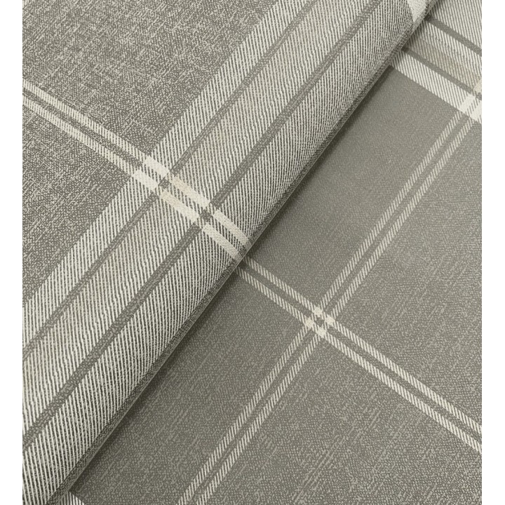 Papel pintado de cuadros escoceses con textura textil tonos visón - Edinburgh Glencheck 683744