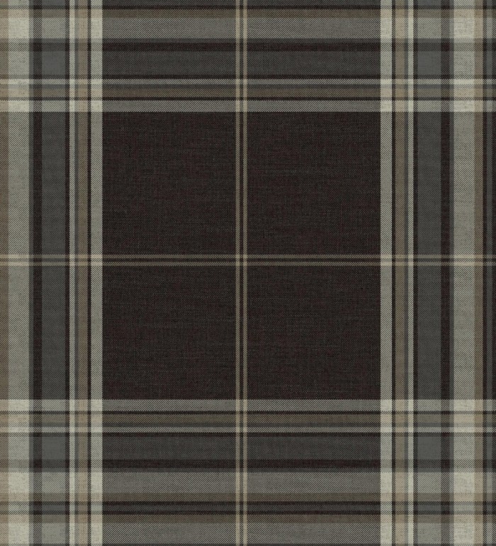 Papel pintado de cuadros escoceses con textura textil tonos marrones - Edinburgh Glencheck 683748
