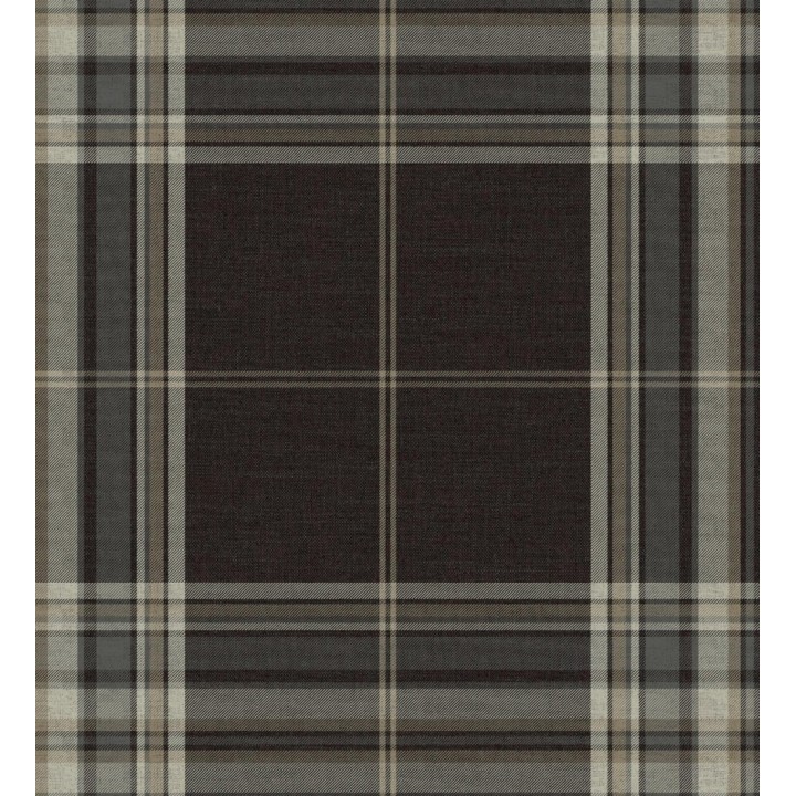 Papel pintado de cuadros escoceses con textura textil tonos marrones - Edinburgh Glencheck 683748