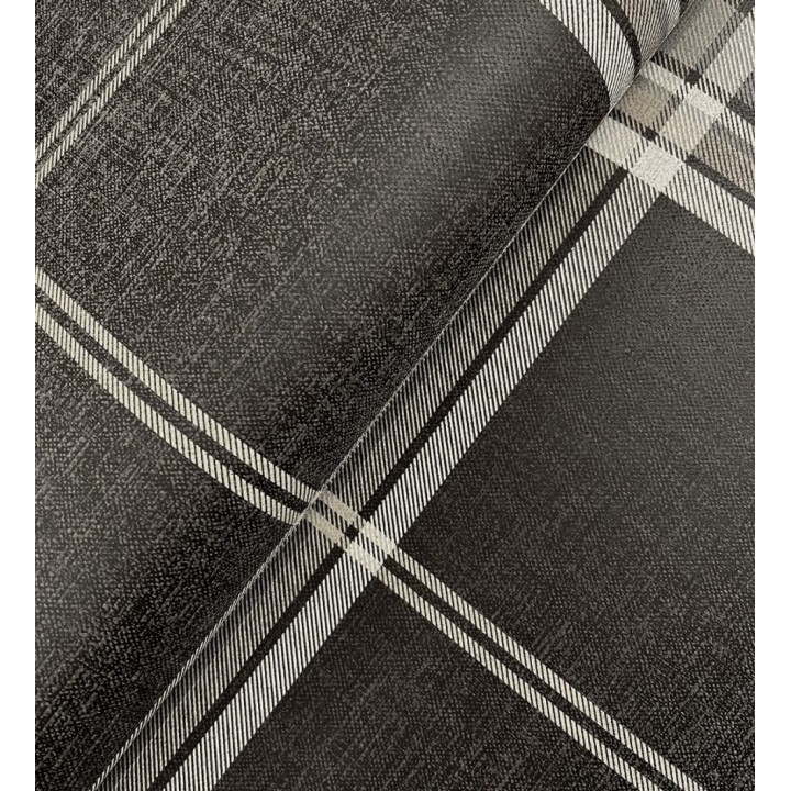 Papel pintado de cuadros escoceses con textura textil tonos marrones - Edinburgh Glencheck 683748