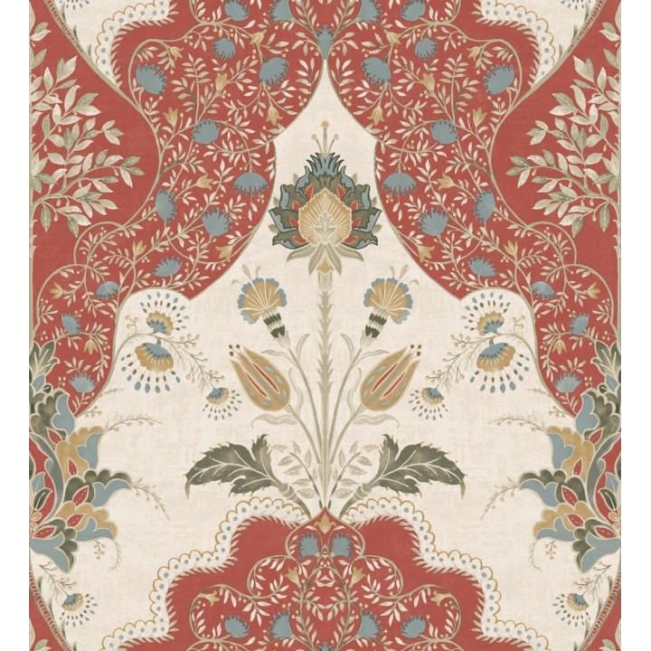 Papel pintado jardín teatral otomano fondo rojo - Stowe Lacework 683750