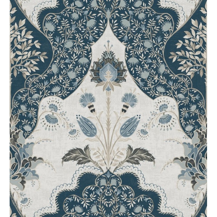 Papel pintado jardín teatral otomano fondo azul - Stowe Lacework 683752