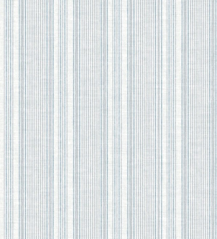 Papel pintado rayas denim efecto lino natural - Kensington Pinstripe 683753