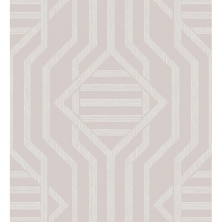 Papel pintado laberinto pictórico fondo rosa - Cambridge Symmetry 683765