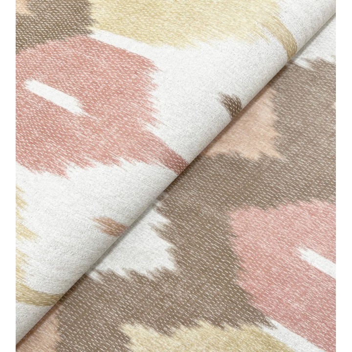 Papel pintado de rombos Ikat colores ocre y terracota suave - Samarkand Ikat 683768