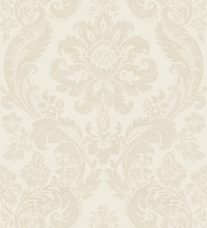 Papel pintado damasco en relieve con terciopelo color beige - Adagio 683773