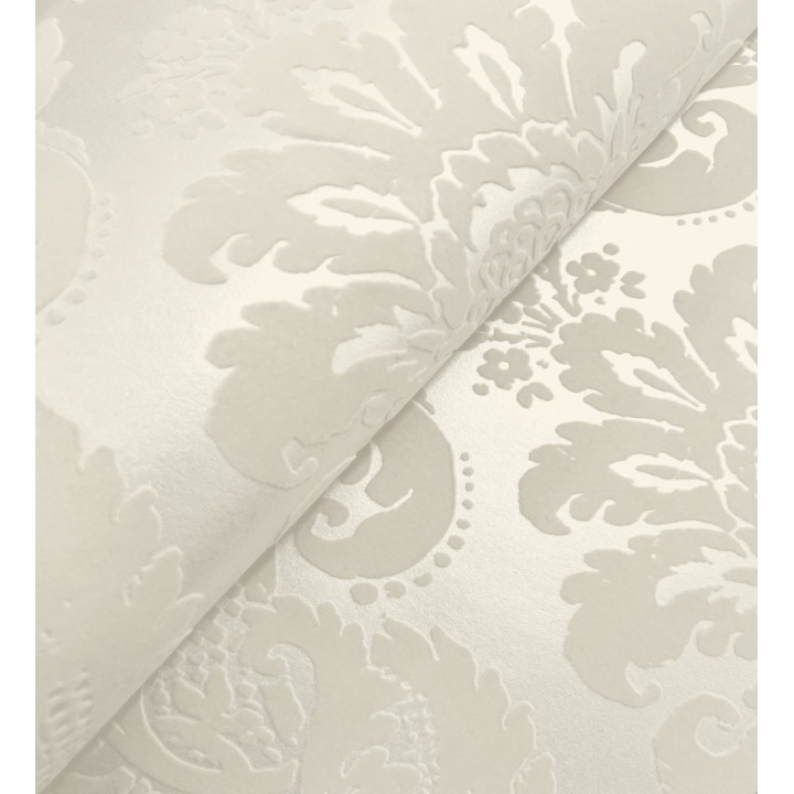 Papel pintado damasco en relieve con terciopelo color beige - Adagio 683773