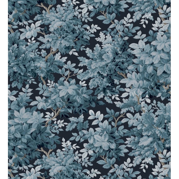 Papel pintado bosque frondoso con tonos azules - Cotswold Foliage 683775