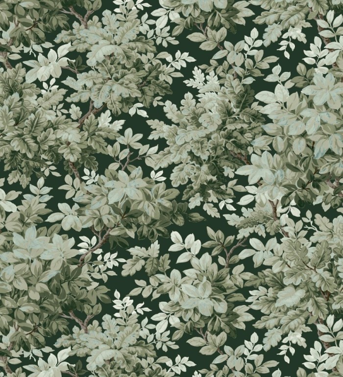 Papel pintado bosque frondoso tonos verde oliva - Cotswold Foliage 683776