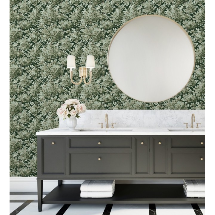 Papel pintado bosque frondoso tonos verde oliva - Cotswold Foliage 683776