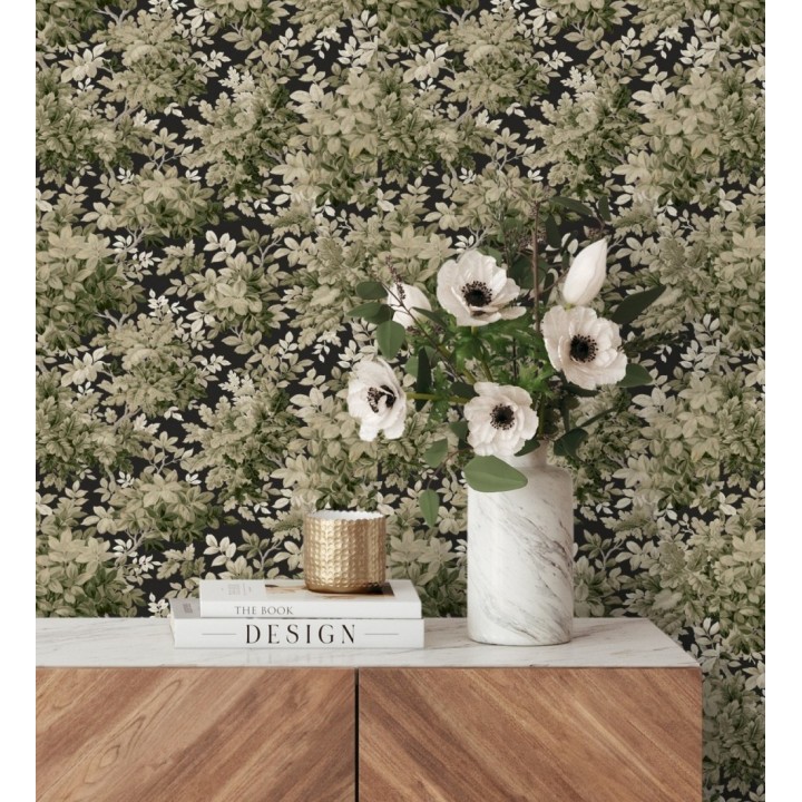 Papel pintado bosque frondoso tonos sepia - Cotswold Foliage 683777