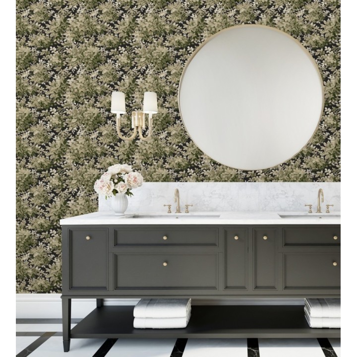 Papel pintado bosque frondoso tonos sepia - Cotswold Foliage 683777