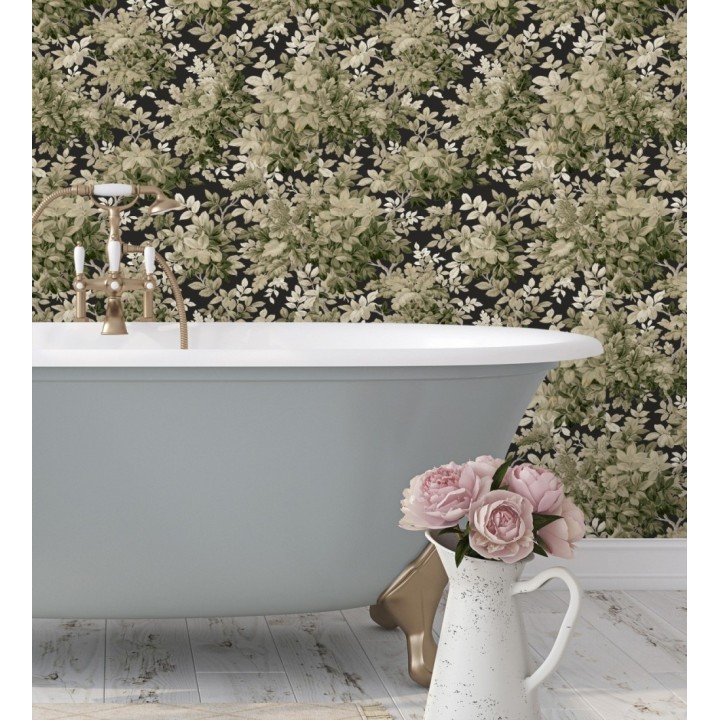 Papel pintado bosque frondoso tonos sepia - Cotswold Foliage 683777