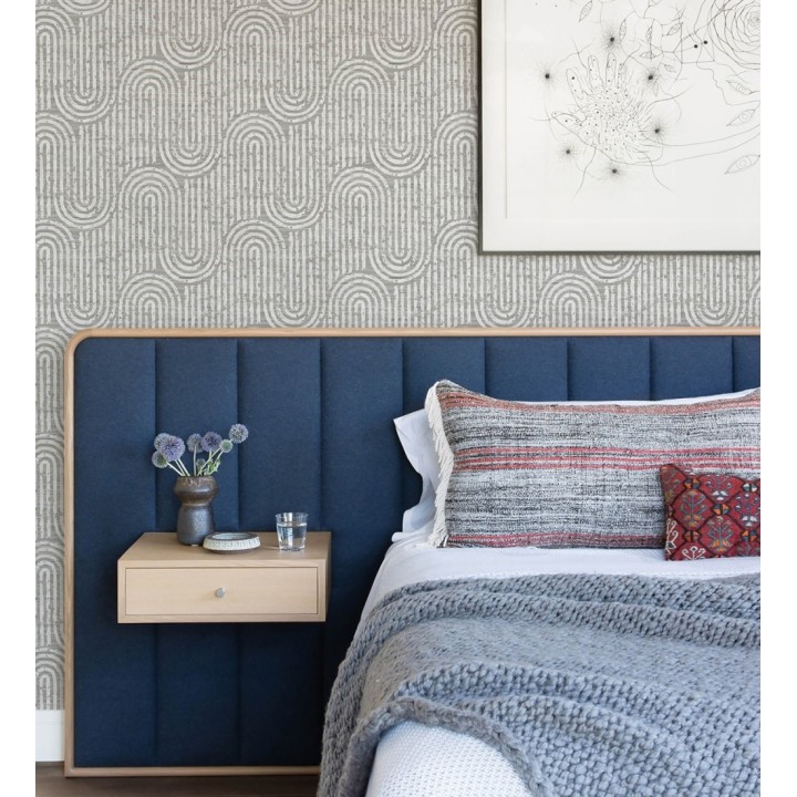 Papel pintado arcos geométricos grises - Juma Arch 683799