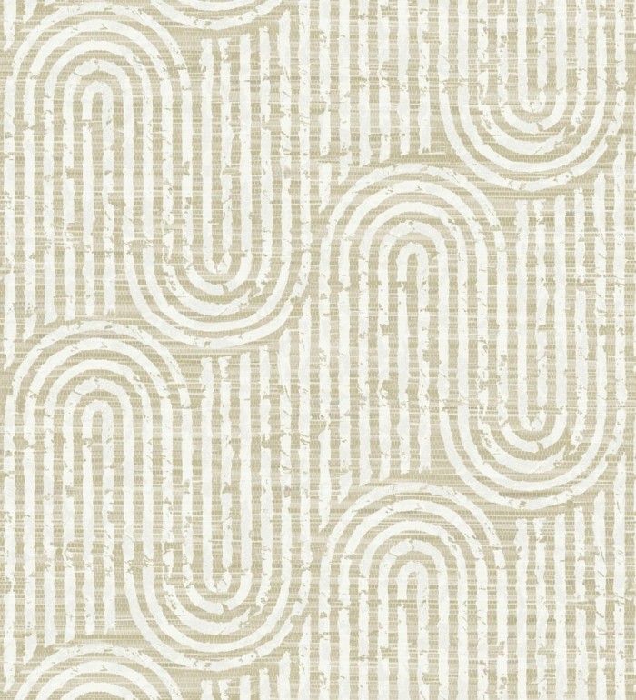 Papel pintado arcos geométricos amarillo mostaza - Juma Arch 683800