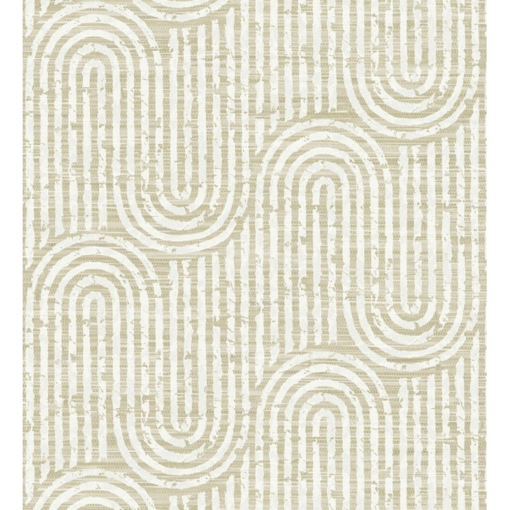 Papel pintado arcos geométricos amarillo mostaza - Juma Arch 683800