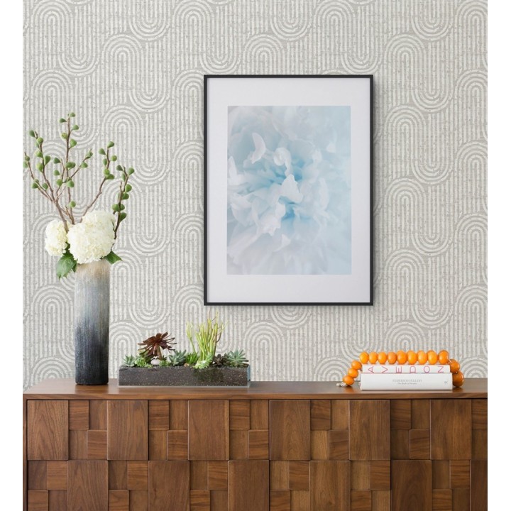 Papel pintado arcos geométricos tonos neutros - Juma Arch 683801