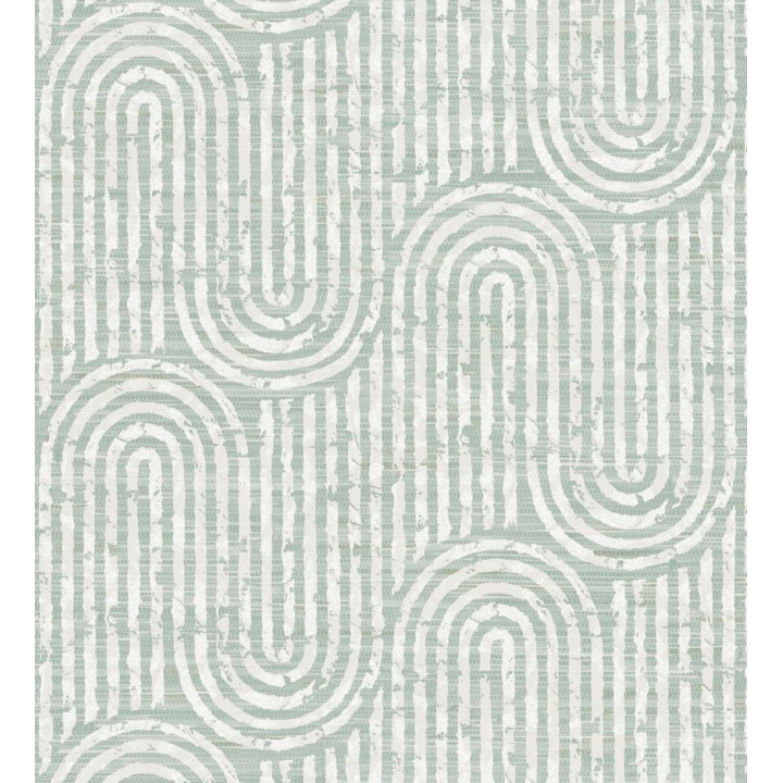 Papel pintado arcos geométricos verde - Juma Arch 683803
