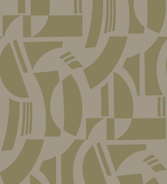 Papel pintado de figuras abstratas en terciopelo beige tostado con relieve - Velvet Strata 683812