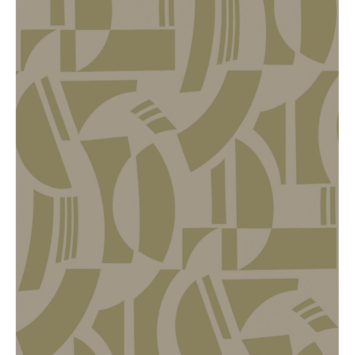 Papel pintado de figuras abstratas en terciopelo beige tostado con relieve - Velvet Strata 683812