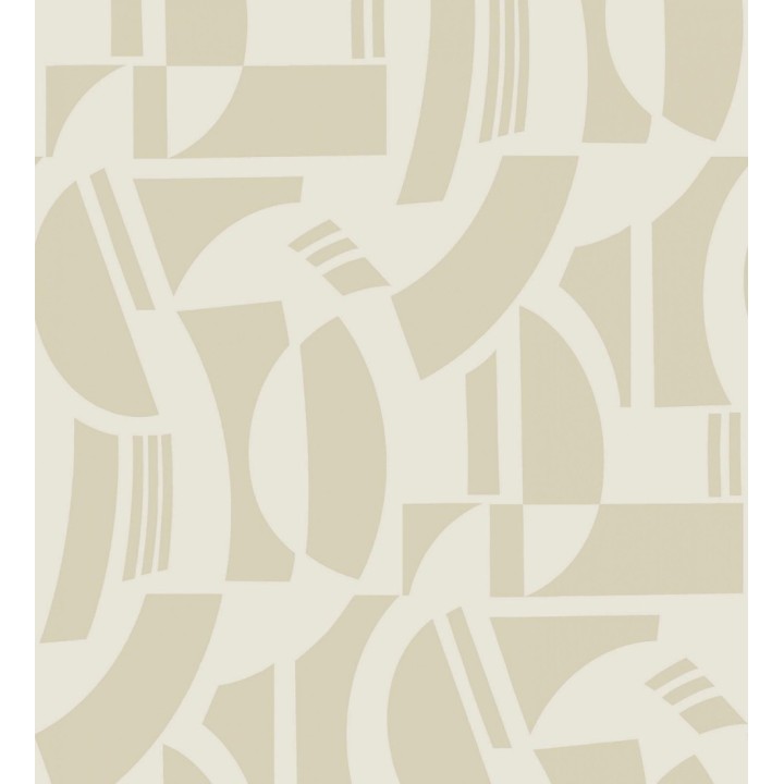 Papel pintado de figuras abstratas en terciopelo beige con relieve - Velvet Strata 683813