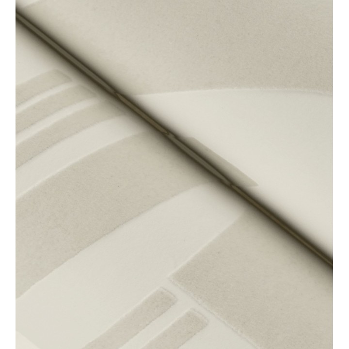 Papel pintado de figuras abstratas en terciopelo beige con relieve - Velvet Strata 683813