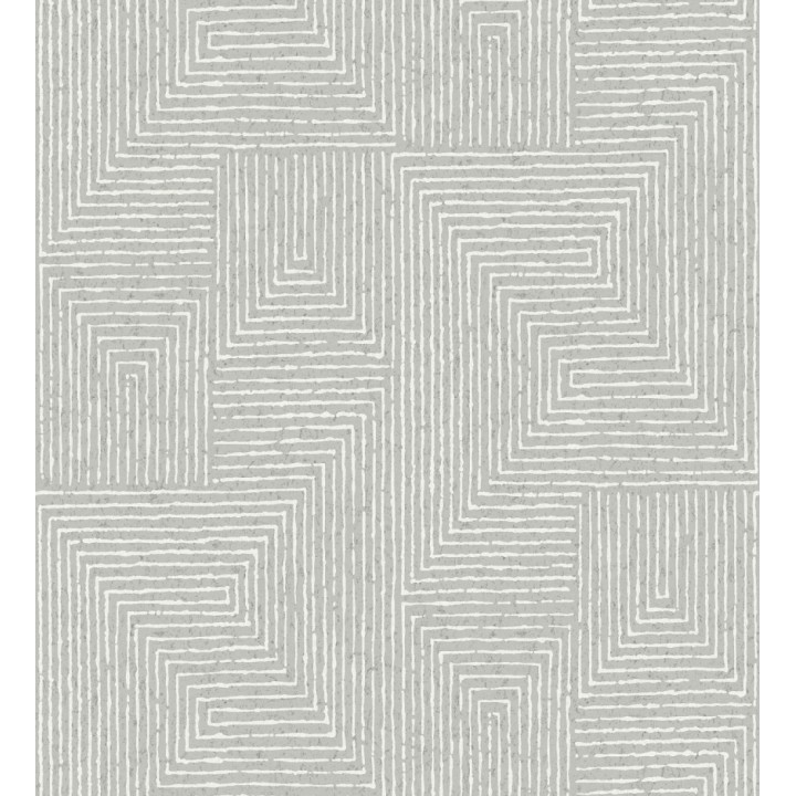 Papel pintado meandro arquitectónico con textura de grabado artesanal - Mondrian Lines 683841