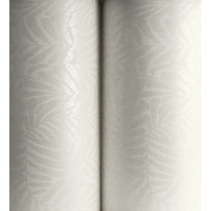 Papel pintado minimalista de hojas nacaradas con fondo blanco - Riviera Opulent 683847