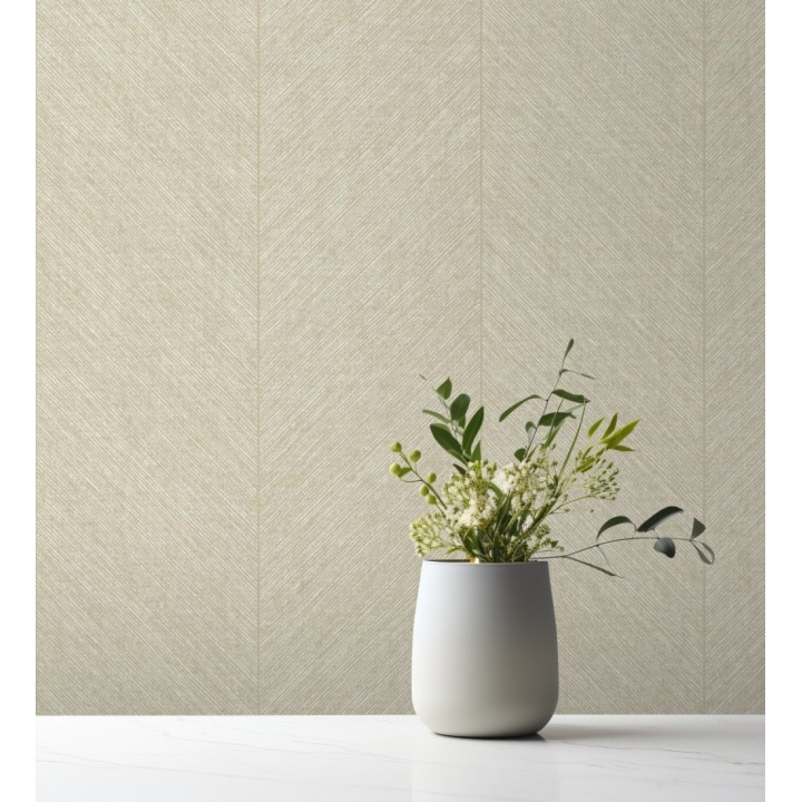 Papel pintado de espigas tejido en hilo noble tonos arena - York Spike 683849