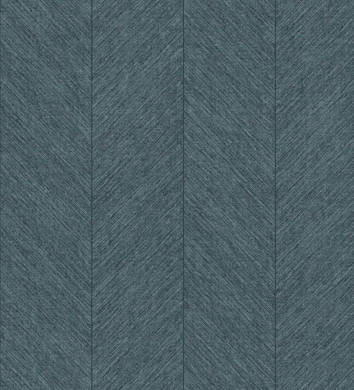 Papel pintado de espigas tejido en hilo noble tonos azul oscuro - York Spike 683855