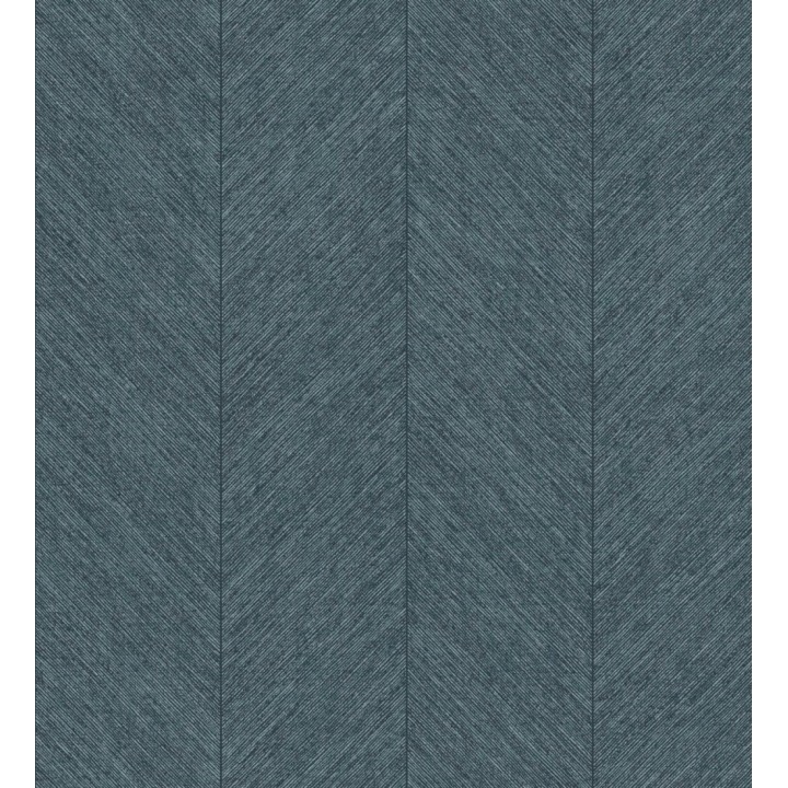 Papel pintado de espigas tejido en hilo noble tonos azul oscuro - York Spike 683855