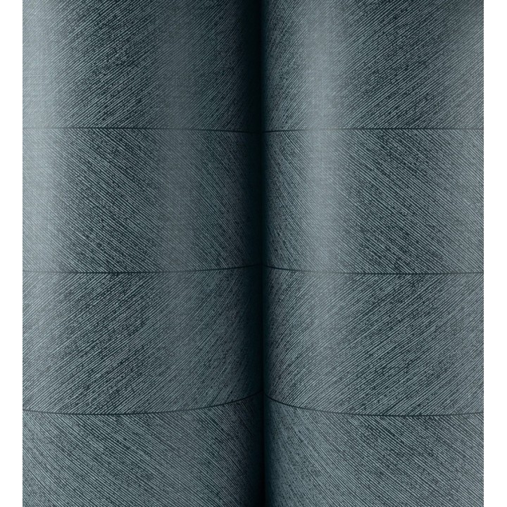 Papel pintado de espigas tejido en hilo noble tonos azul oscuro - York Spike 683855