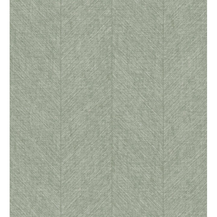 Papel pintado de espigas tejido en hilo noble tonos verde - York Spike 683856