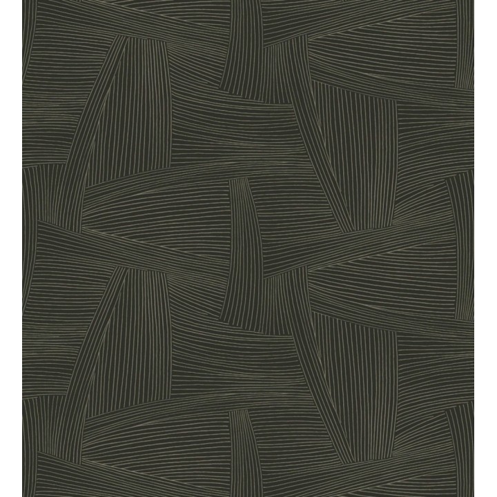 Papel pintado de líneas abstractas fondo negro - Miller Interweave 683862