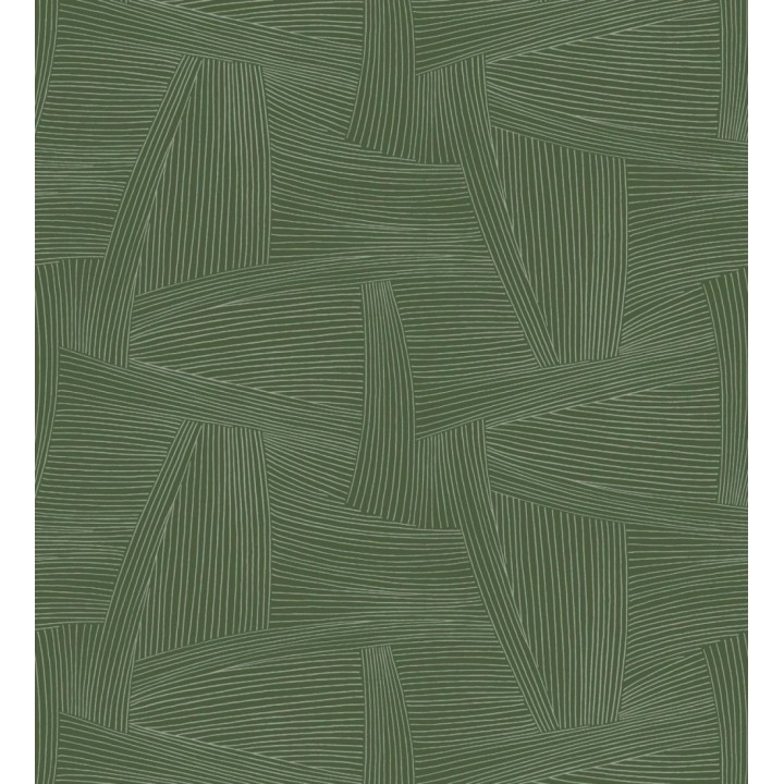 Papel pintado de líneas abstractas fondo verde - Miller Interweave 683863