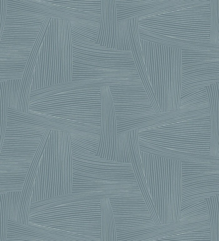 Papel pintado de líneas abstractas fondo azul - Miller Interweave 683865
