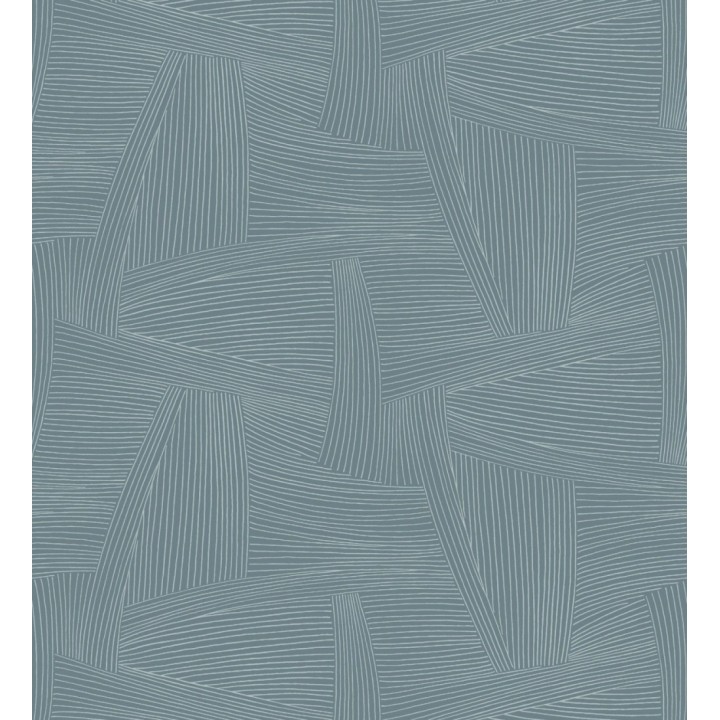 Papel pintado de líneas abstractas fondo azul - Miller Interweave 683865