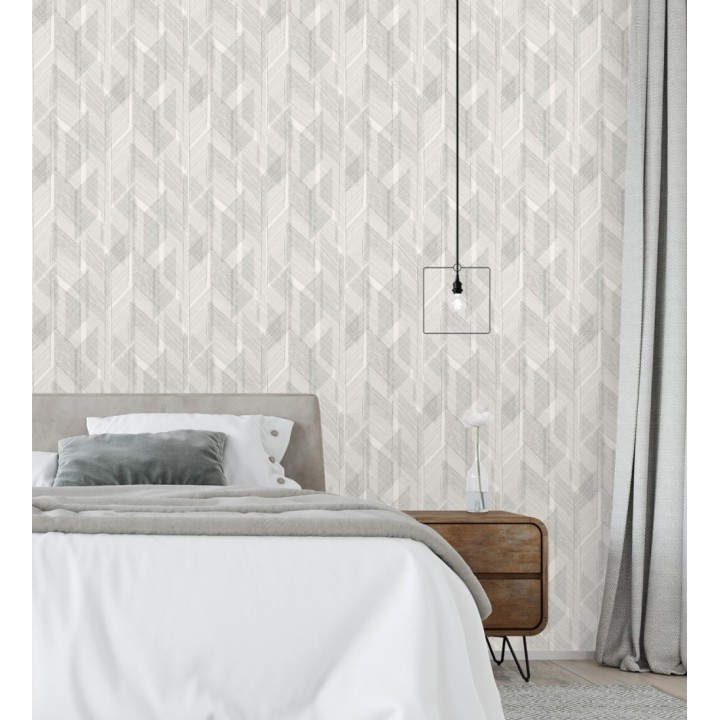 Papel pintado de trazado etéreo con líneas finas en negro - Nexus Interlaced 683867