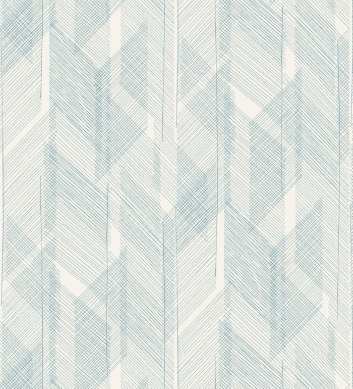 Papel pintado de trazado etéreo con líneas finas en azul - Nexus Interlaced 683868
